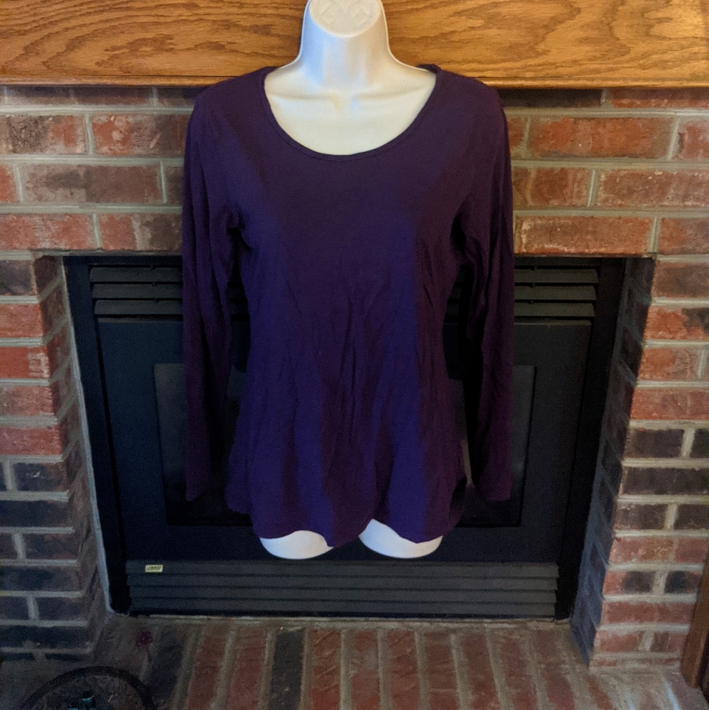 Massini purple long sleeve top size medium